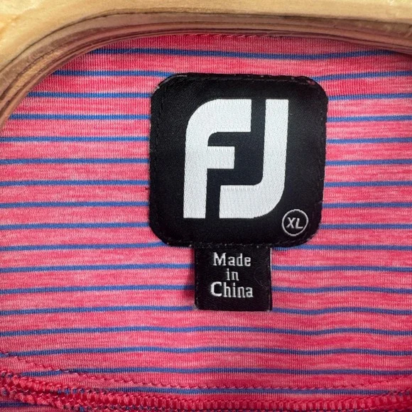 FootJoy Golf Polo Shirt XL Striped Performance Stretch Athletic - Picture 5 of 9